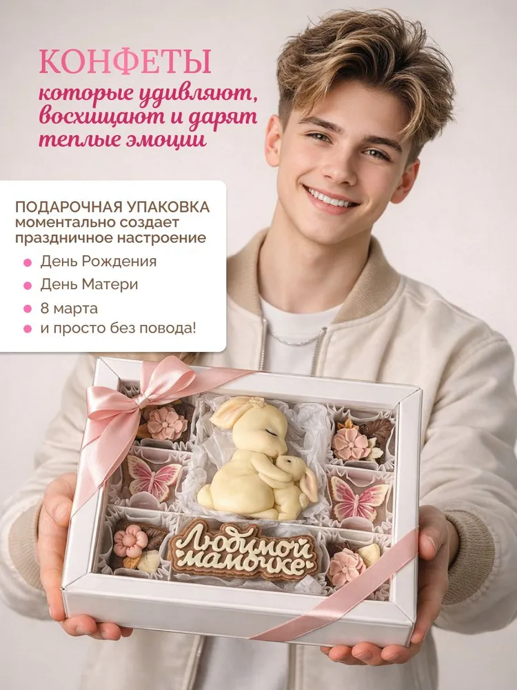 Шоколад маме, подарок, конфеты