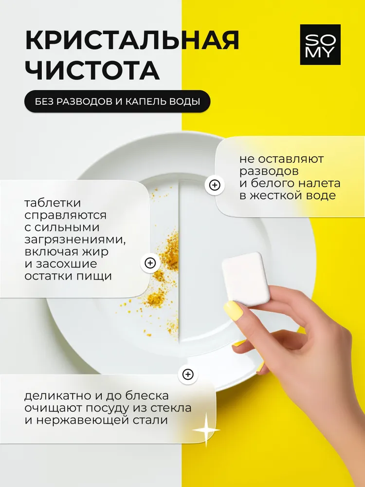 Таблетки для посудомоечной машины 100 шт (таблетки ПММ)